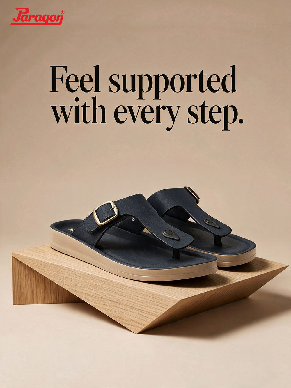 Paragon Men T Strap Sandals Comfortable Toe Post Lightweight for Daily Use