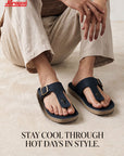 Paragon Men T Strap Sandals Comfortable Toe Post Lightweight for Daily Use
