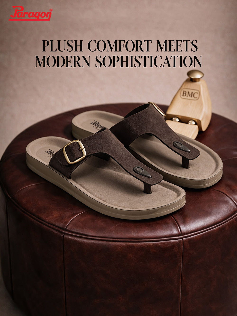 Paragon Men T Strap Sandals Comfortable Toe Post Lightweight for Daily Use