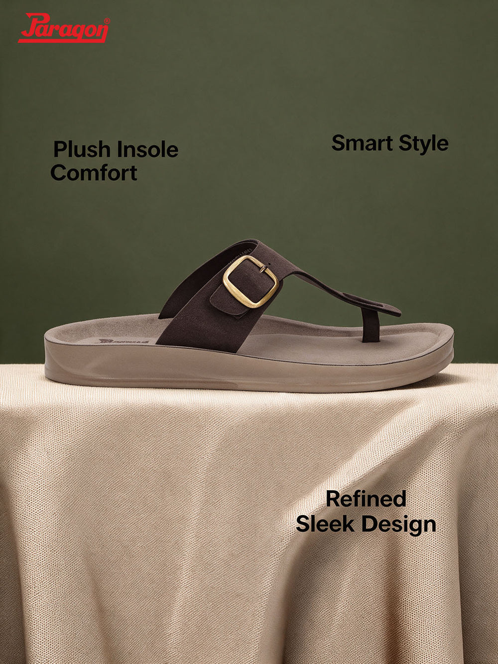Paragon Men T Strap Sandals Comfortable Toe Post Lightweight for Daily Use