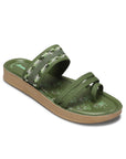 Paragon Women's Slip On Flat Pista Green Sandals | Durable Dailywear Sandals