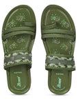 Paragon Women's Slip On Flat Pista Green Sandals | Durable Dailywear Sandals