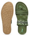 Paragon Women's Slip On Flat Pista Green Sandals | Durable Dailywear Sandals