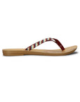 Paragon Women's Slip On Flat Maroon Sandals | Durable Dailywear Sandals