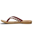 Paragon Women's Slip On Flat Maroon Sandals | Durable Dailywear Sandals