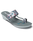 Paragon Women's Slip On Wedges Grey Sandal | Durable Dailywear Sandals