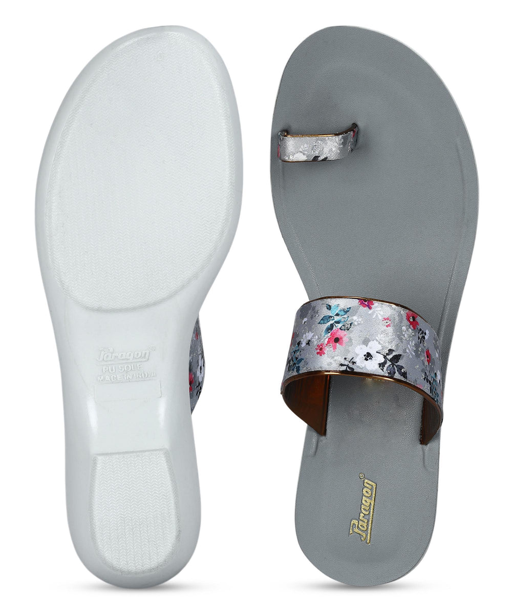 Paragon Women's Slip On Flat Grey Sandals | Durable Dailywear Sandals
