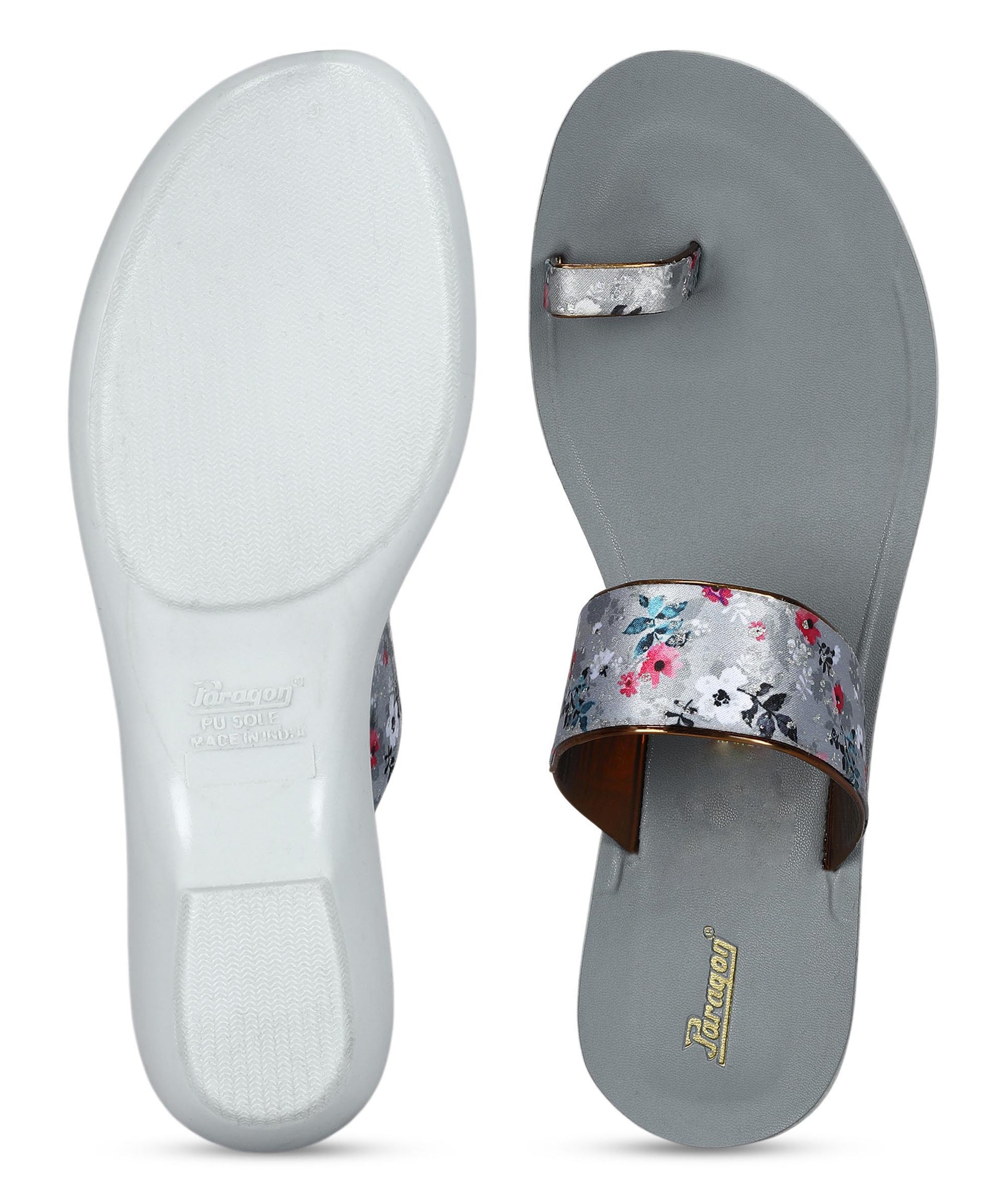 Paragon Women&#39;s Slip On Flat Grey Sandals | Durable Dailywear Sandals