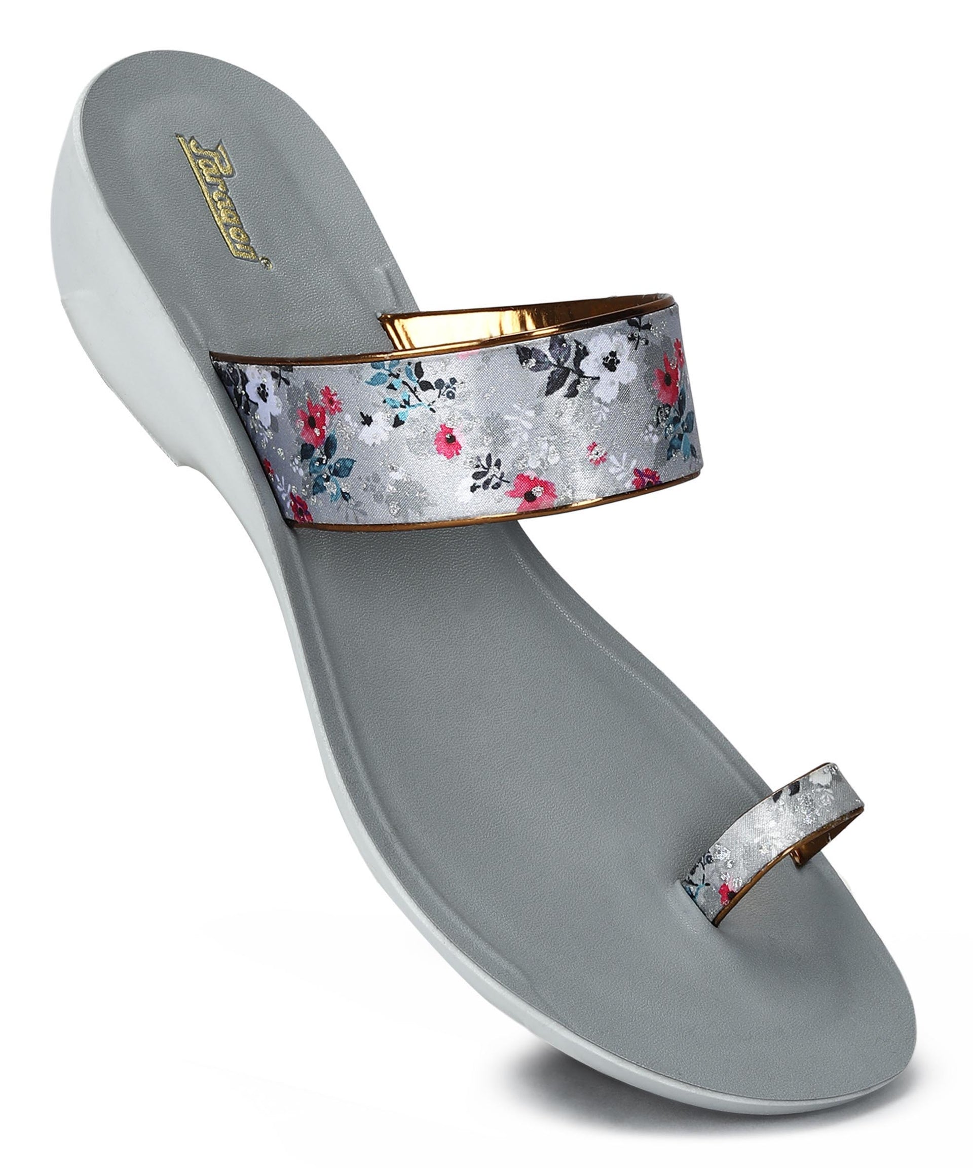 Paragon Women&#39;s Slip On Flat Grey Sandals | Durable Dailywear Sandals