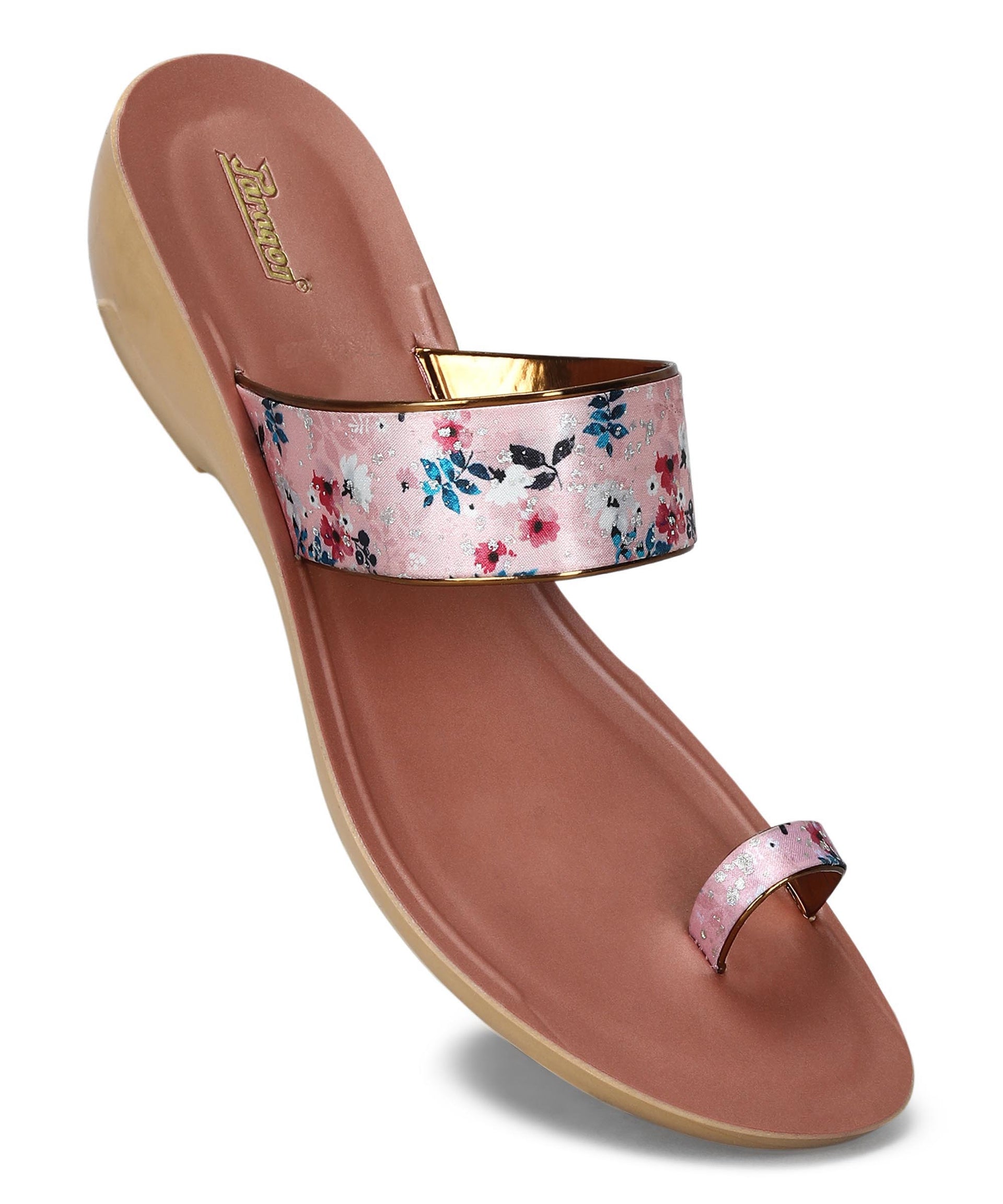 Paragon Women&#39;s Slip On Flat Peach Sandals | Durable Dailywear Sandals