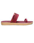 Paragon Women's Slip On Flat Maroon Sandals | Durable Dailywear Sandals