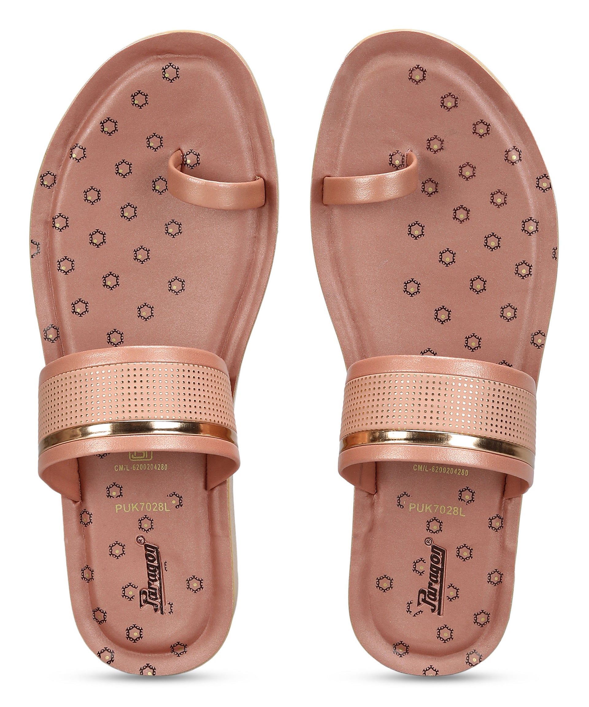 Paragon Women&#39;s Slip On Flat Pink Sandals | Durable Dailywear Sandals