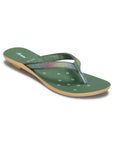 Paragon Women's Slip On Flat Green Sandals | Durable Dailywear Sandals