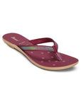 Paragon Women's Slip On Flat Maroon Sandals | Durable Dailywear Sandals