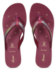 Paragon Women's Slip On Flat Maroon Sandals | Durable Dailywear Sandals