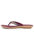 Paragon Women's Slip On Flat Maroon Sandals | Durable Dailywear Sandals