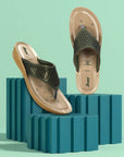 Paragon Women's Slip On Flat Pista Green Sandals | Durable Dailywear Sandals