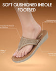 Paragon PUK7036L_TAN Women Fashion Wedges | Lightweight Slip-On Slippers with Cushioned Footbed & Strong Grip Sole