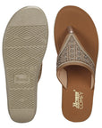 Paragon PUK7036L_TAN Women Fashion Wedges | Lightweight Slip-On Slippers with Cushioned Footbed & Strong Grip Sole