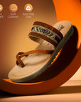 Paragon Women’s Slip-On Flat Sandals | Lightweight Sandals with Cushioned Footbed & Strong Grip Sole