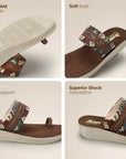 Paragon Women’s Slip-On Flat Sandals | Lightweight Sandals with Cushioned Footbed & Strong Grip Sole