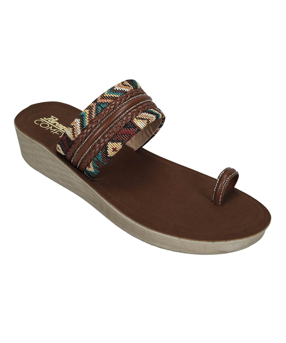 Paragon Women’s Slip-On Flat Sandals | Lightweight Sandals with Cushioned Footbed &amp; Strong Grip Sole