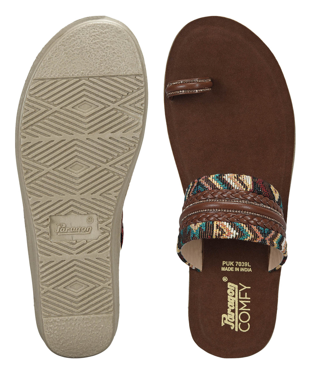 Paragon Women’s Slip-On Flat Sandals | Lightweight Sandals with Cushioned Footbed &amp; Strong Grip Sole