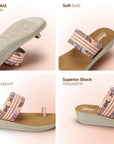 Paragon Women’s Slip-On Flat Sandals | Lightweight Sandals with Cushioned Footbed & Strong Grip Sole
