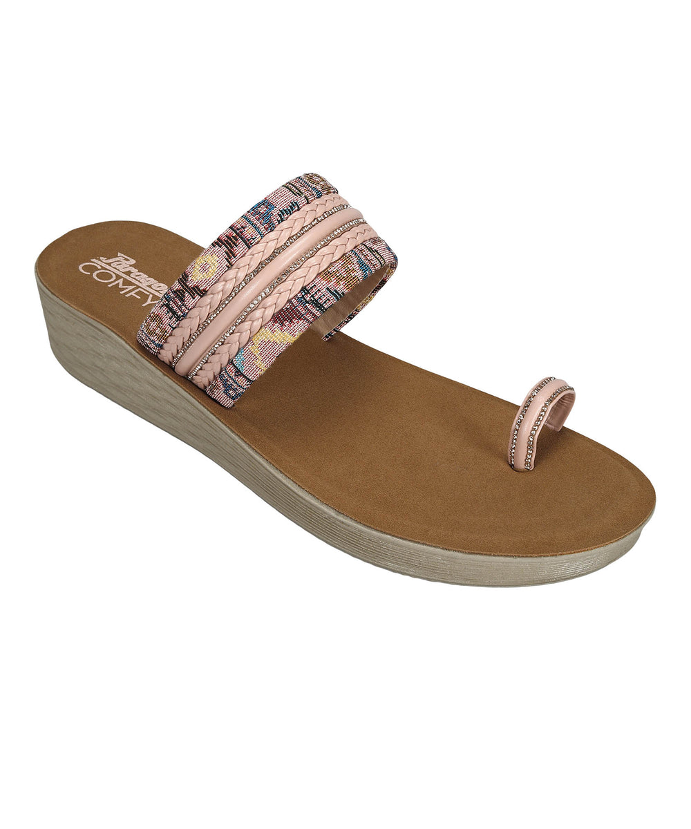 Paragon Women’s Slip-On Flat Sandals | Lightweight Sandals with Cushioned Footbed &amp; Strong Grip Sole