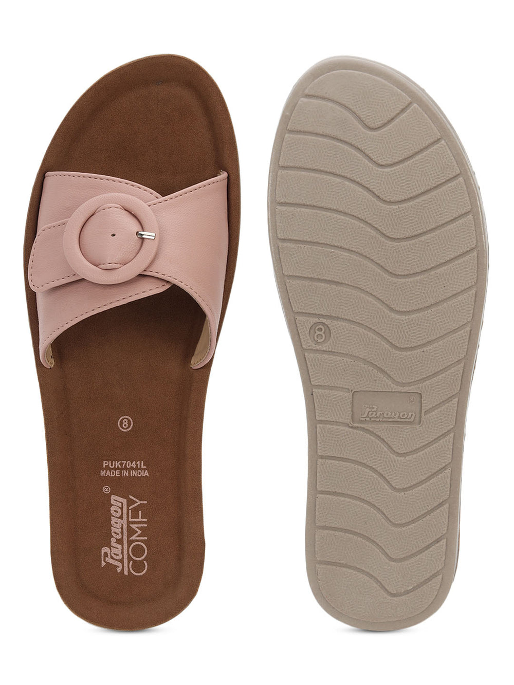 Paragon Women Flat Sandals Comfortable Wide Strap Stylish for Daily Use