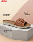 Paragon Women Flat Sandals Comfortable Wide Strap Stylish for Daily Use