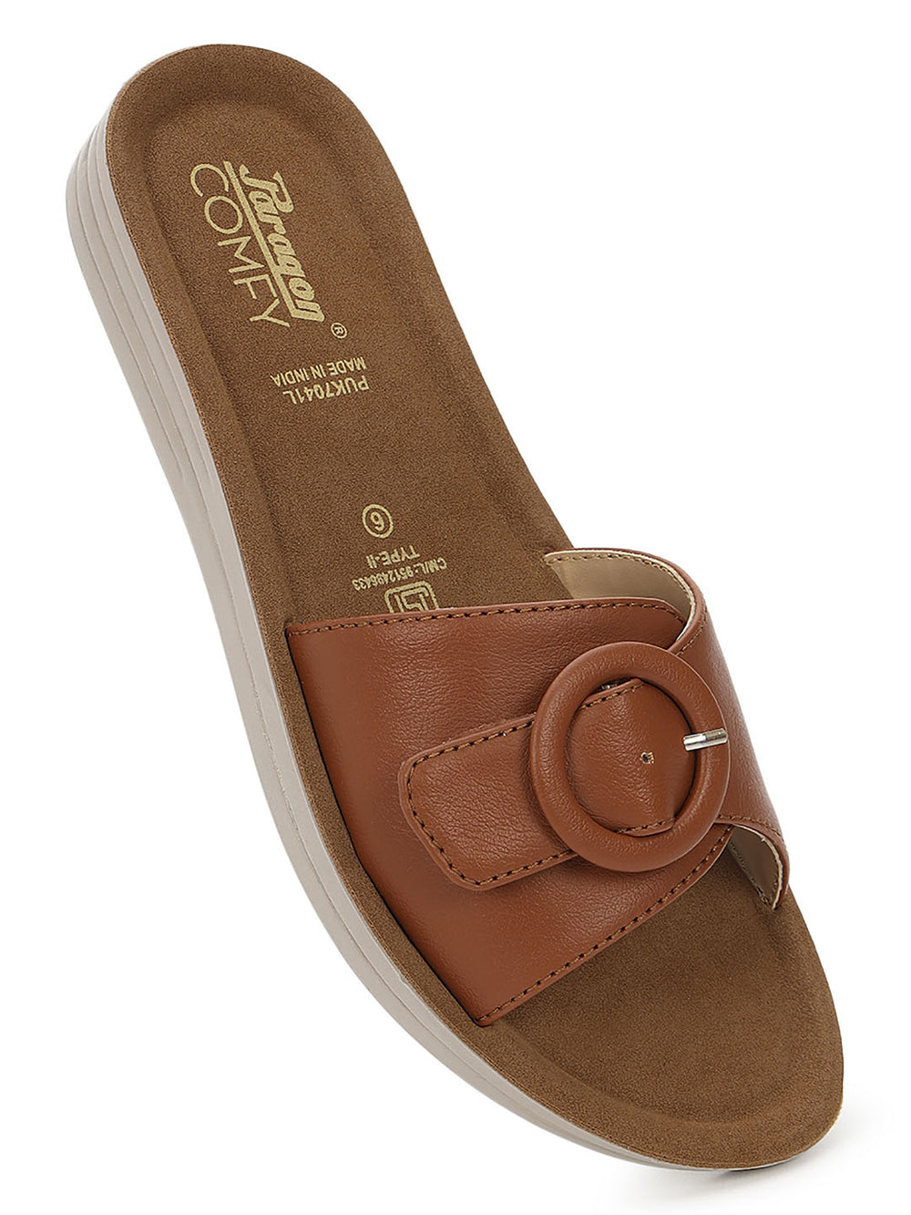 Paragon Women Flat Sandals Comfortable Wide Strap Stylish for Daily Use