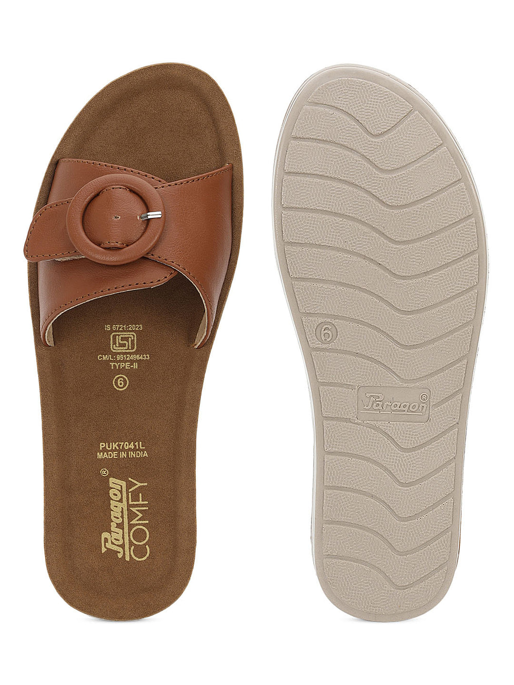 Paragon Women Flat Sandals Comfortable Wide Strap Stylish for Daily Use