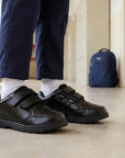 Paragon Velcro Black School Shoes for Boys | Comfortable Soft Cushion Sole