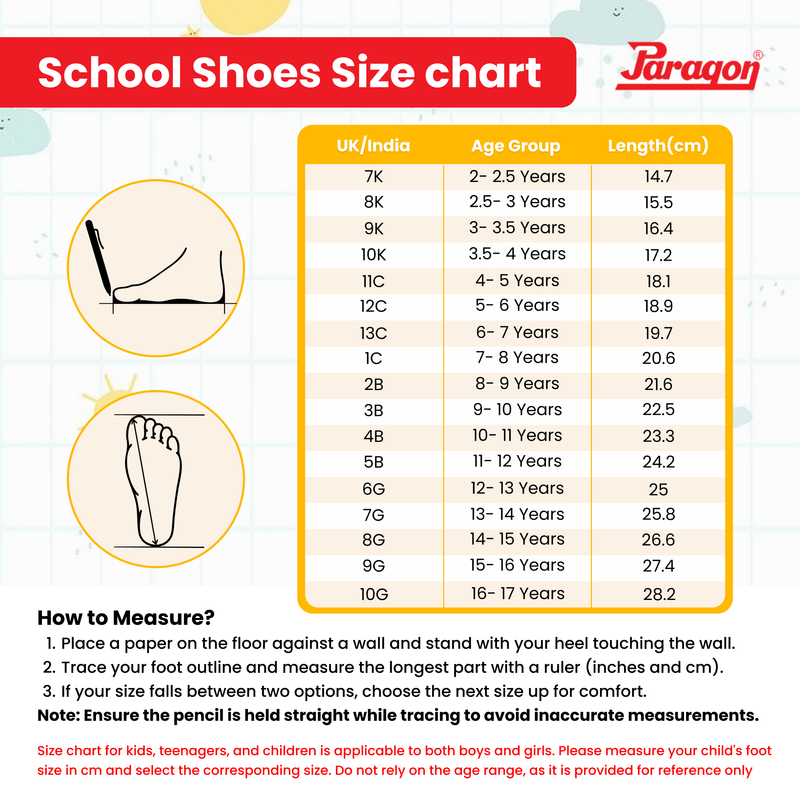 Paragon Velcro Black School Shoes for Boys | Comfortable Soft Cushion Sole