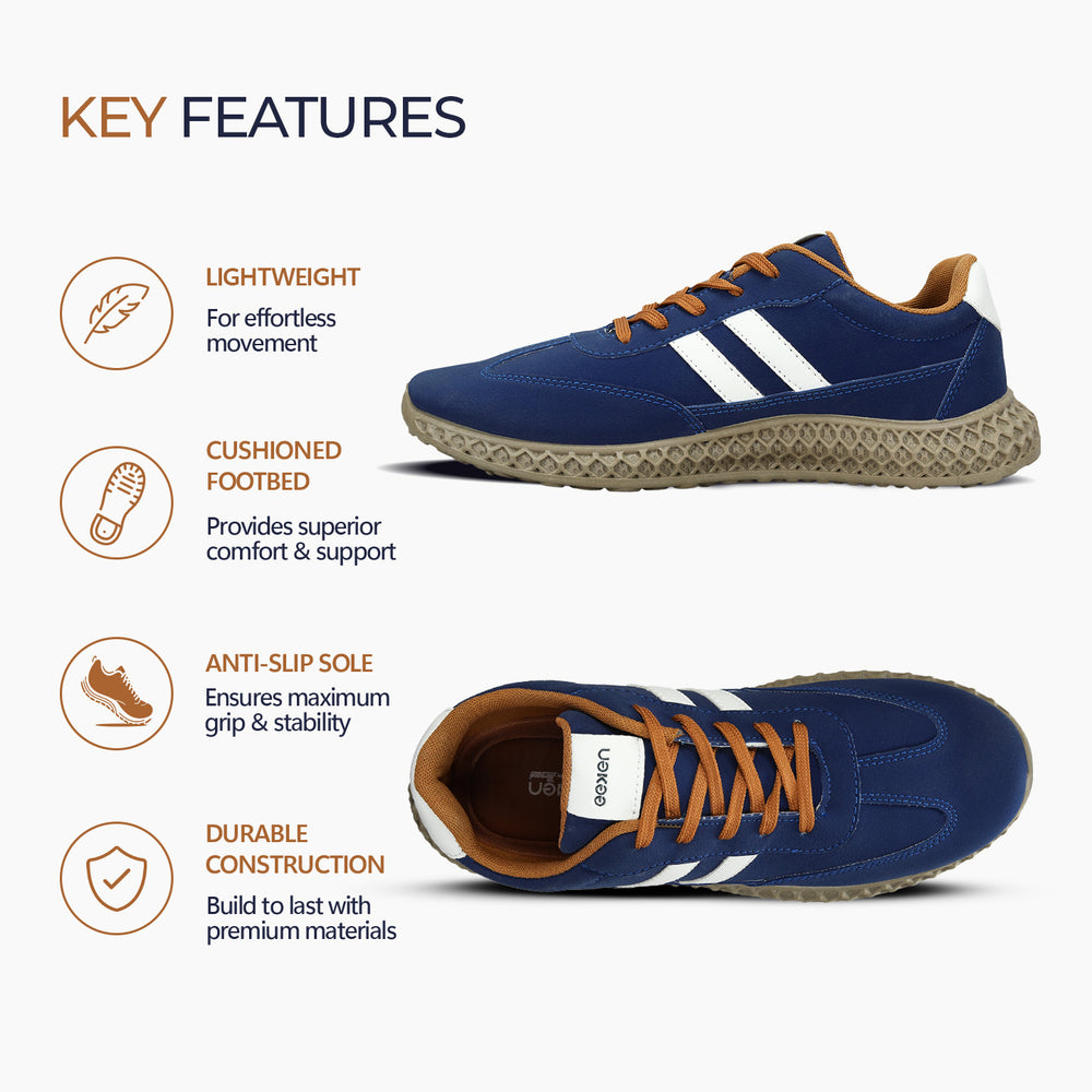 Paragon Men's Casual Lace-Up Shoes | Extra Soft Cushion | Ankle Padding