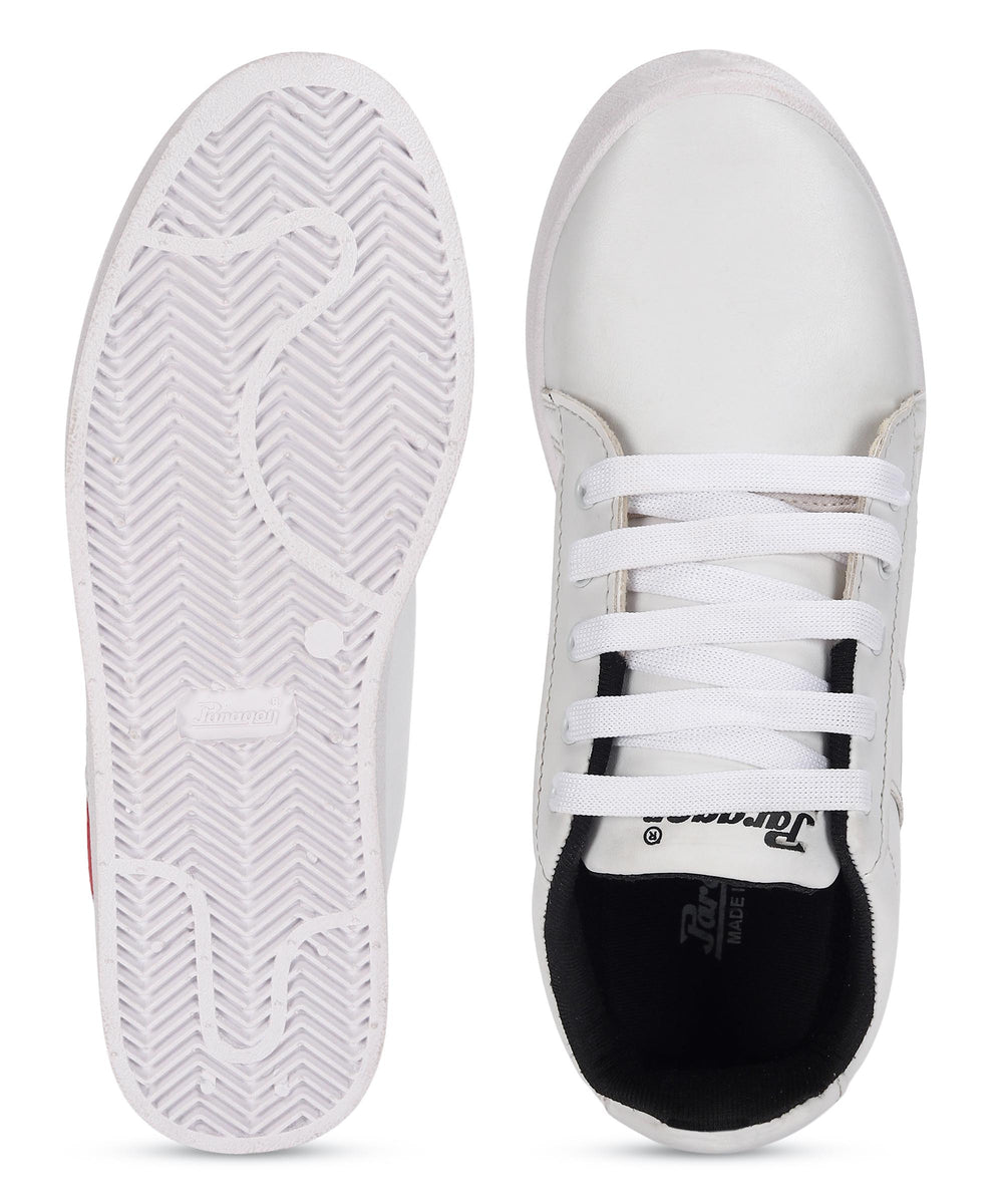 Paragon K1017G Men Casual Shoes | Stylish Walking Outdoor Shoes for Everyday Wear | Smart &amp; Trendy Design  | Comfortable Cushioned Soles White