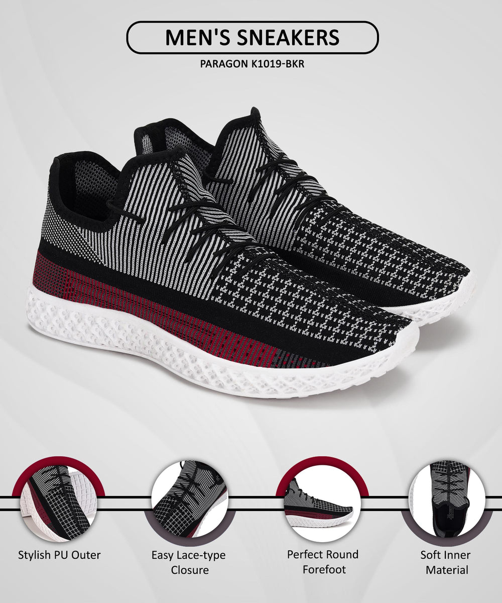 Paragon K1019G Men Casual Shoes | Stylish Walking Outdoor Shoes for Everyday Wear | Smart &amp; Trendy Design  | Comfortable Cushioned Soles White