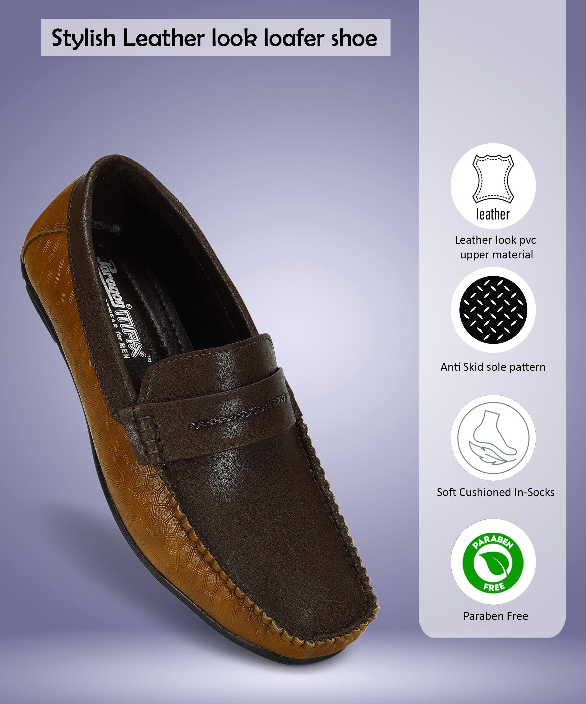 Paragon K11237G Men Loafers | Stylish Walking Outdoor Shoes | Daily &amp; Occasion Wear | Smart &amp; Trendy | Comfortable Cushioned Soles