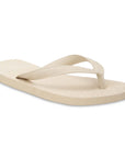 Women's Cream Rubber Based Flip Flops