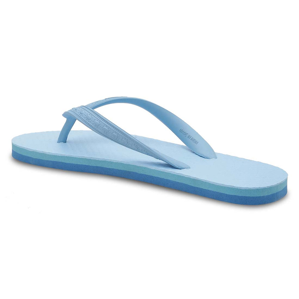 Women's Sky Blue Rubber Based Flip Flops