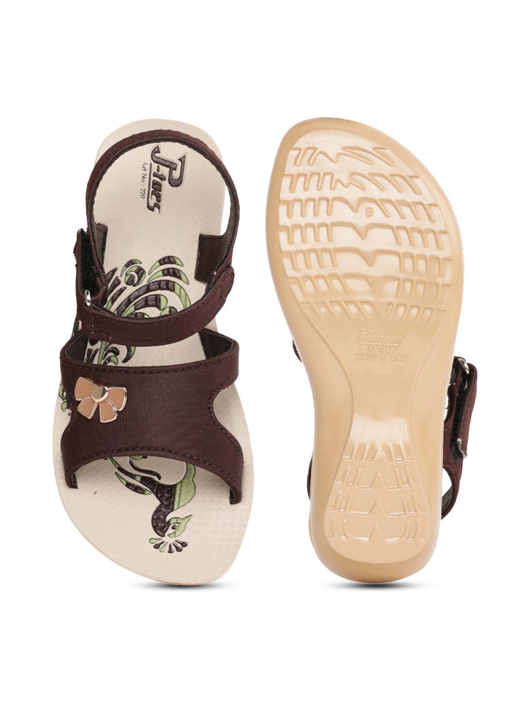 Kids P-Toes Brown Sandal