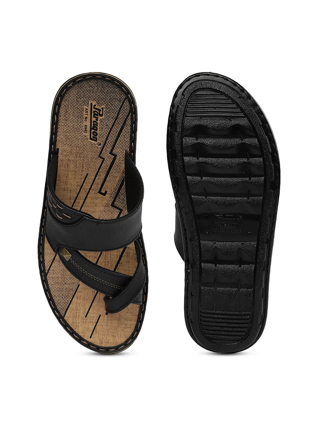 Men&#39;s Vertex Black-Tan Sandal