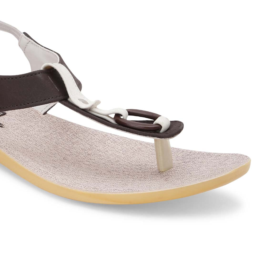 Women&#39;s Brown-Beige Solea  Sandal