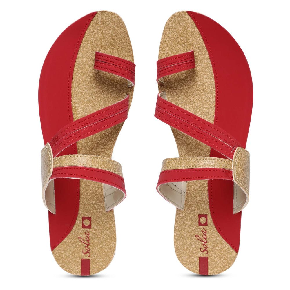 Women's Red Solea Sandal