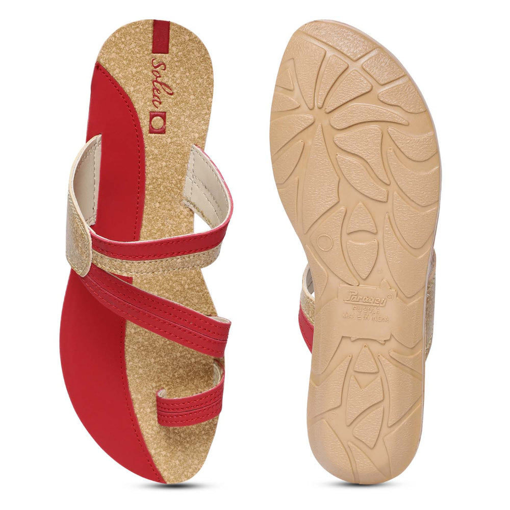 Women's Red Solea Sandal