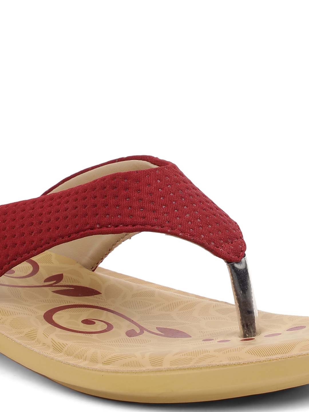 Women&#39;s Solea Maroon Flip Flops