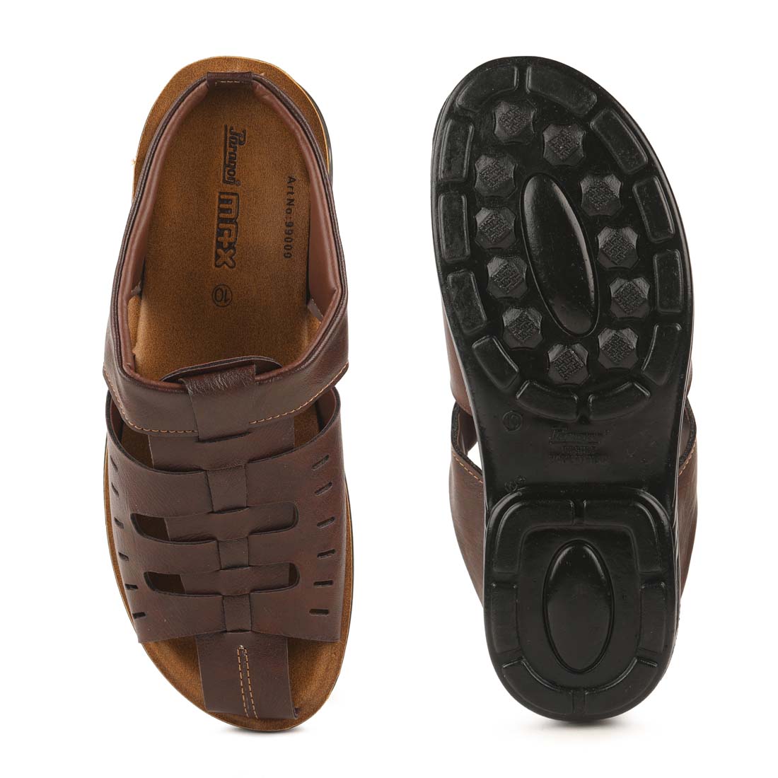 paragon max men's black sandals