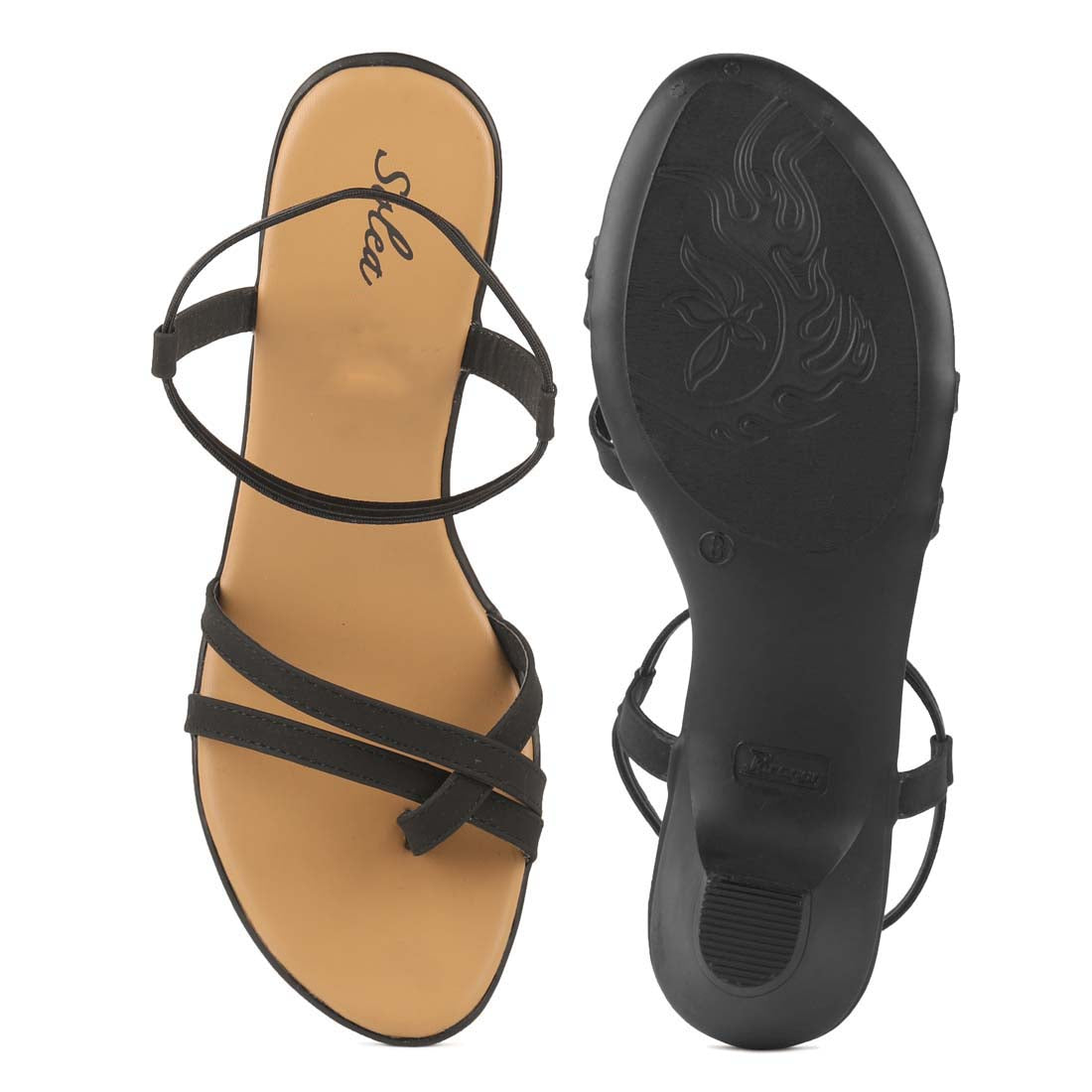 Women&#39;s Black Solea Plus Sandals
