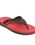 Paragon Ultra-Comfortable Black Casual Flip Flops for Men